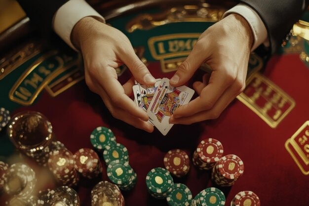 Live feed showing card dealing and round results